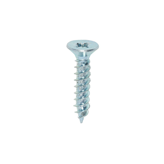 TIMCO Twin-Threaded Countersunk Silver Woodscrews - 10 x 1 - Image