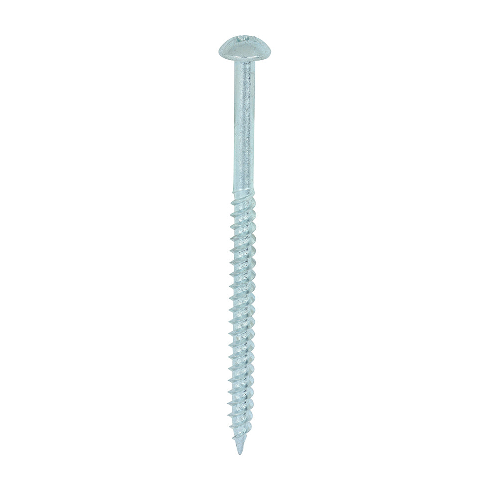 TIMCO Twin-Threaded Round Head Silver Woodscrews - 10 x 3 - Image