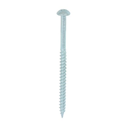 TIMCO Twin-Threaded Round Head Silver Woodscrews - 10 x 3 - Image