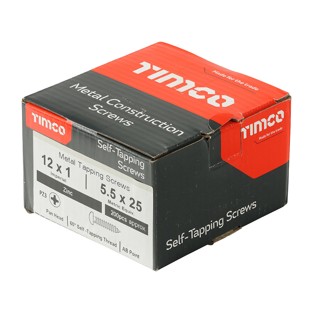 TIMCO Self-Tapping Pan Head Silver Screws - 12 x 1 - Image