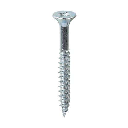 TIMCO Twin-Threaded Countersunk Silver Woodscrews - 12 x 2 - Image