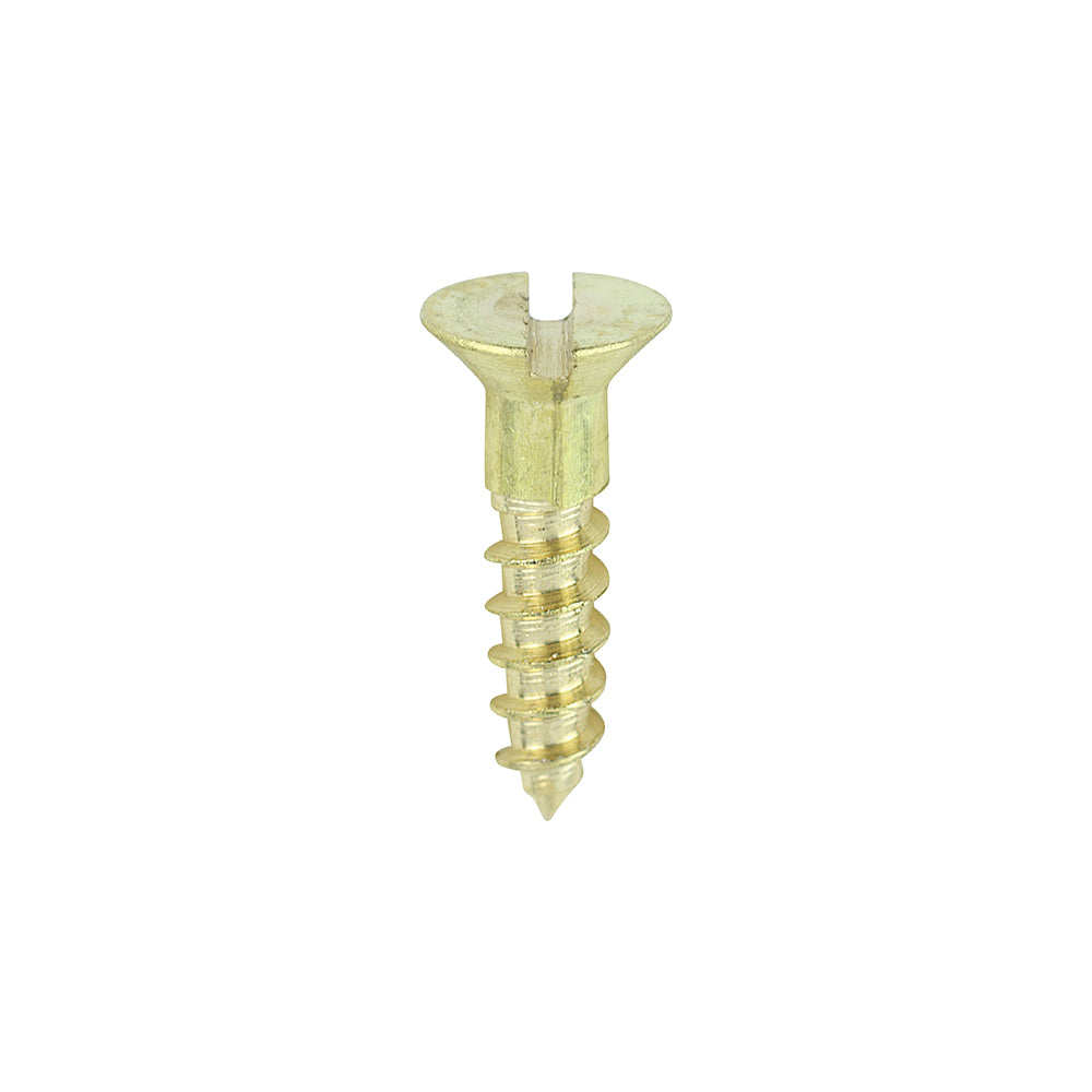 TIMCO Solid Brass Countersunk Woodscrews - 4 x 1/2 - Image