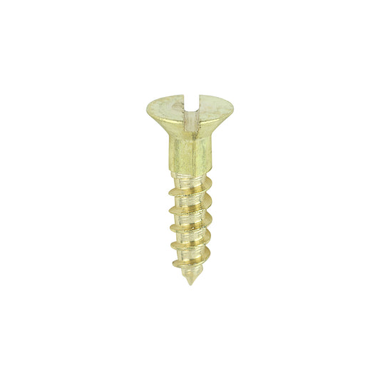 TIMCO Solid Brass Countersunk Woodscrews - 4 x 1/2 - Image