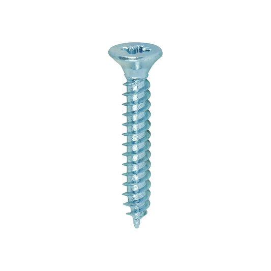 TIMCO Twin-Threaded Countersunk Silver Woodscrews - 4 x 3/4 - Image