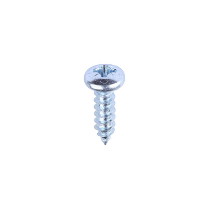 TIMCO Self-Tapping Pan Head Silver Screws - 4 x 3/8 - Image