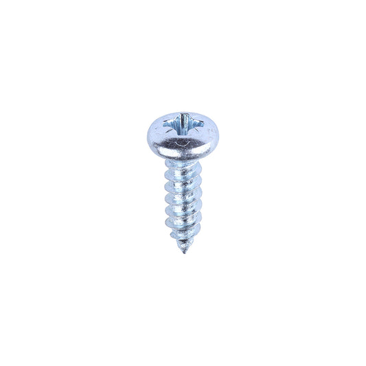 TIMCO Self-Tapping Pan Head Silver Screws - 4 x 3/8 - Image