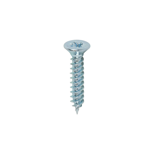 TIMCO Twin-Threaded Countersunk Silver Woodscrews - 4 x 5/8 - Image