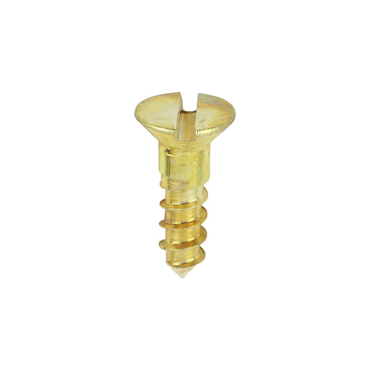 TIMCO Solid Brass Countersunk Woodscrews - 6 x 1/2 - Image