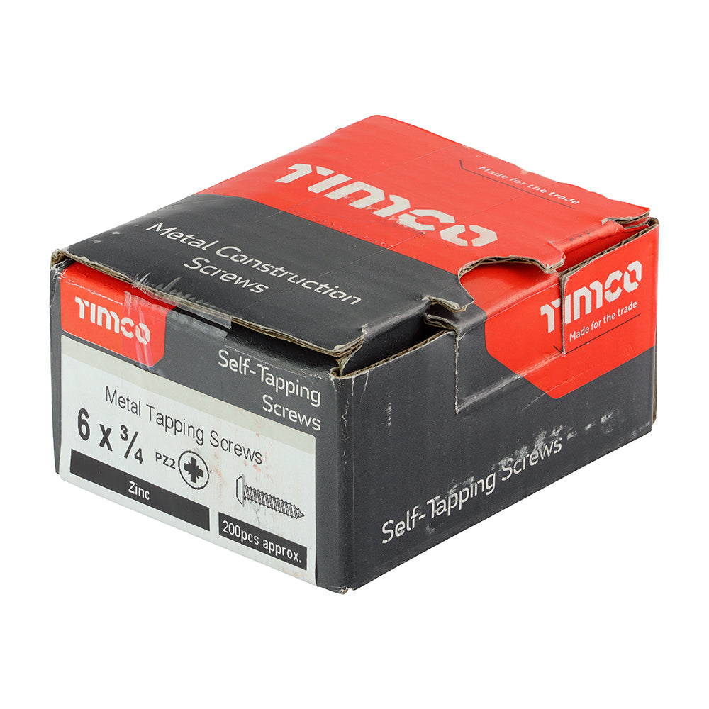 TIMCO Self-Tapping Flange Head Silver Screws - 6 x 3/4 - Image