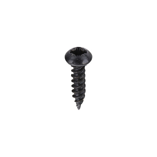 TIMCO Twin-Threaded Round Head Black Woodscrews - 6 x 5/8 - Image