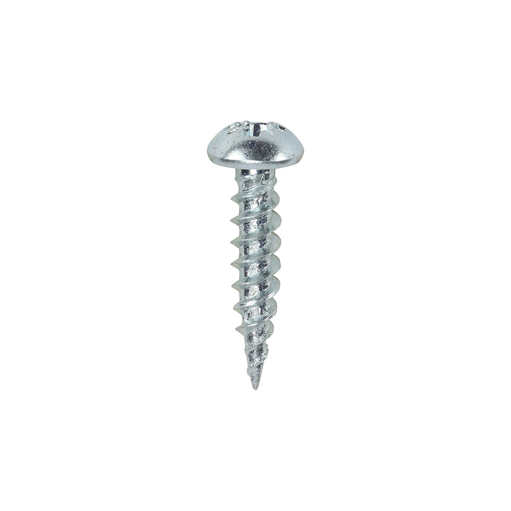 TIMCO Twin-Threaded Round Head Silver Woodscrews - 6 x 5/8 - Image