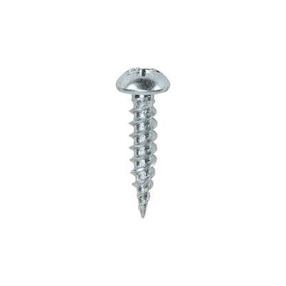 TIMCO Twin-Threaded Round Head Silver Woodscrews - 6 x 5/8 - Image