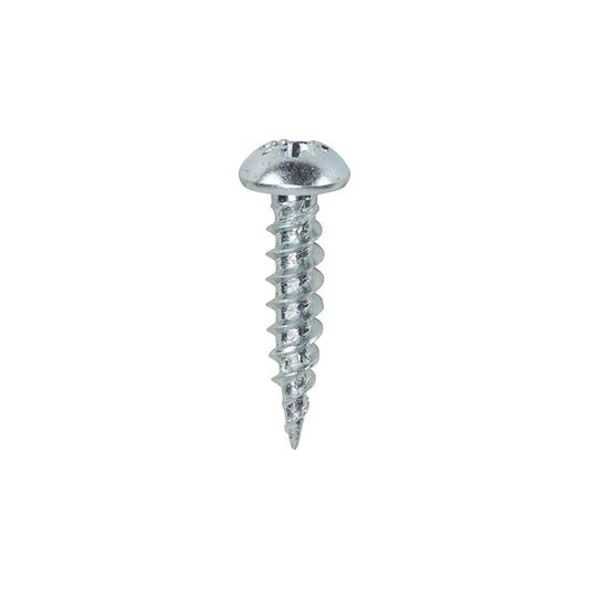 TIMCO Twin-Threaded Round Head Silver Woodscrews - 6 x 5/8 - Image