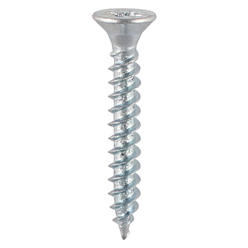 TIMCO Twin-Threaded Countersunk Silver Woodscrews - 6 x 5/8 - Image