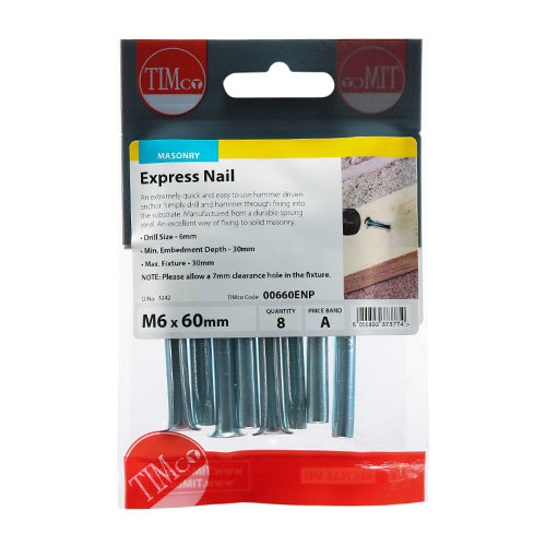 TIMCO Express Nails Silver - 6.0 x 60 - Image