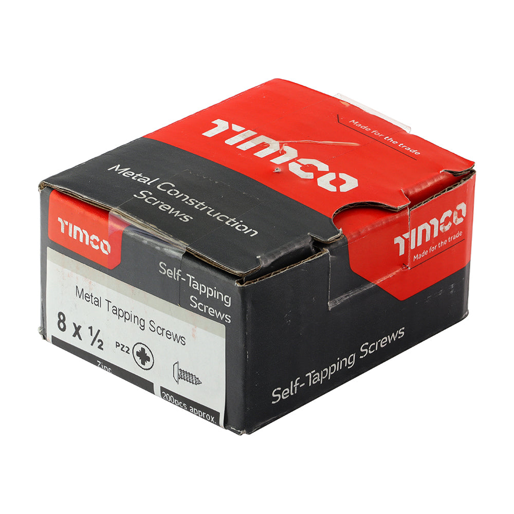 TIMCO Self-Tapping Flange Head Silver Screws - 8 x 1/2 - Image