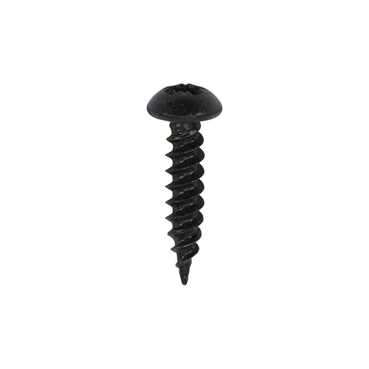 TIMCO Twin-Threaded Round Head Black Woodscrews - 8 x 3/4 - Image