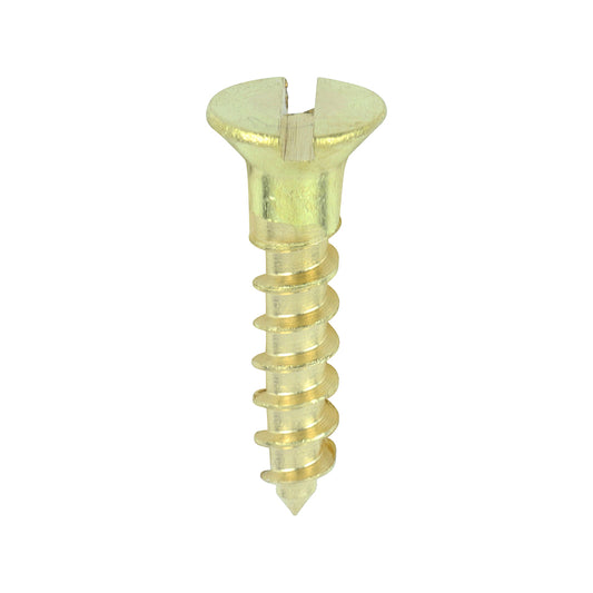 TIMCO Solid Brass Countersunk Woodscrews - 8 x 3/4 - Image