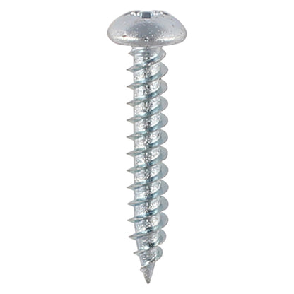 TIMCO Twin-Threaded Round Head Silver Woodscrews - 8 x 3/4 - Image
