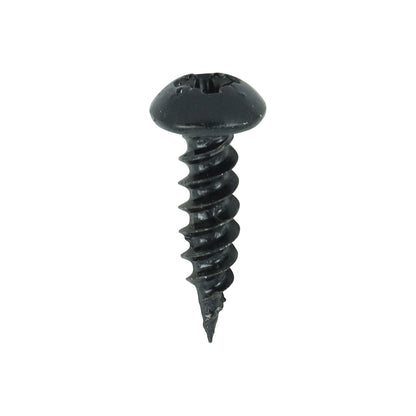 TIMCO Twin-Threaded Round Head Black Woodscrews - 8 x 5/8 - Image
