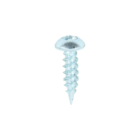 TIMCO Twin-Threaded Round Head Silver Woodscrews - 8 x 5/8 - Image