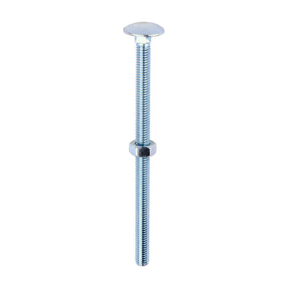 TIMCO Carriage Bolts DIN603 & Hex Full Nuts DIN934 Silver - M6 x 100 - Image