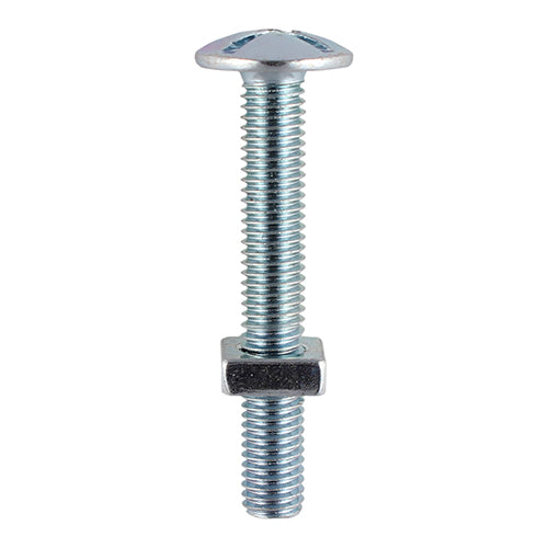 TIMCO Roofing Bolts & Square Nuts Silver - M6 x 100 - Image