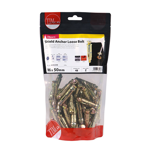 TIMCO Shield Anchors Loose Bolt Gold - M6:10L (M6 x 50) - Image