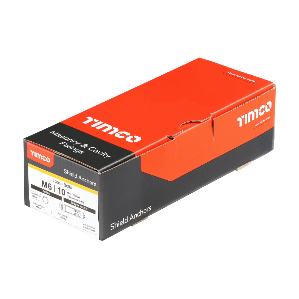 TIMCO Shield Anchors Loose Bolt Gold - M6:10L - Image