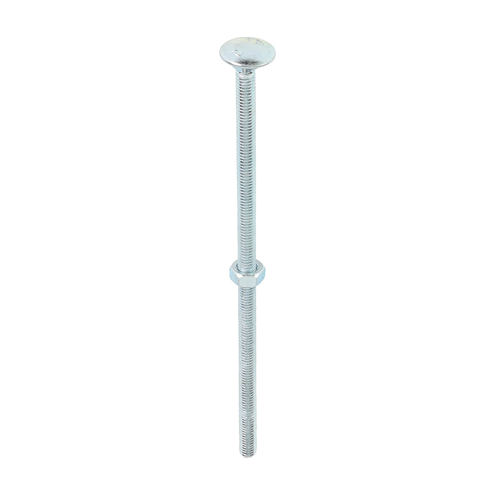 TIMCO Carriage Bolts DIN603 & Hex Full Nuts DIN934 Silver - M6 x 150 - Image