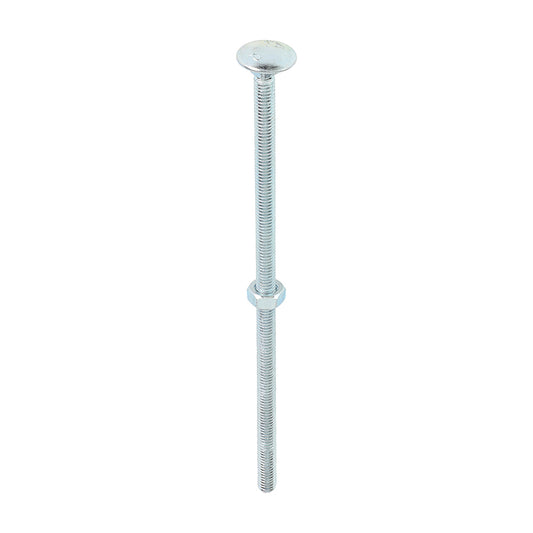 TIMCO Carriage Bolts DIN603 & Hex Full Nuts DIN934 Silver - M6 x 150 - Image