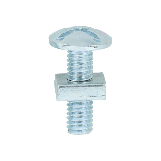 TIMCO Roofing Bolts & Square Nuts Silver - M6 x 20 - Image