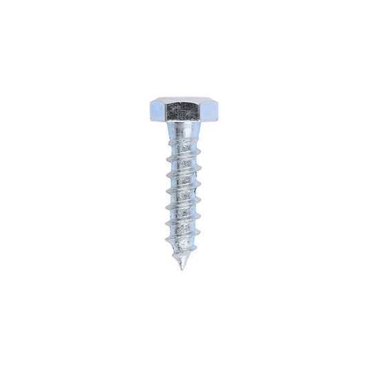 TIMCO Coach Screws Hex Head Silver  - 6.0 x 25 - Image