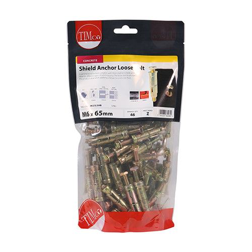 TIMCO Shield Anchors Loose Bolt Gold - M6:25L (M6 x 65) - Image