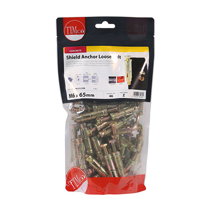 TIMCO Shield Anchors Loose Bolt Gold - M6:25L (M6 x 65) - Image