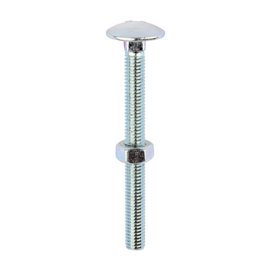 TIMCO Carriage Bolts DIN603 & Hex Full Nuts DIN934 Silver - M6 x 65 - Image