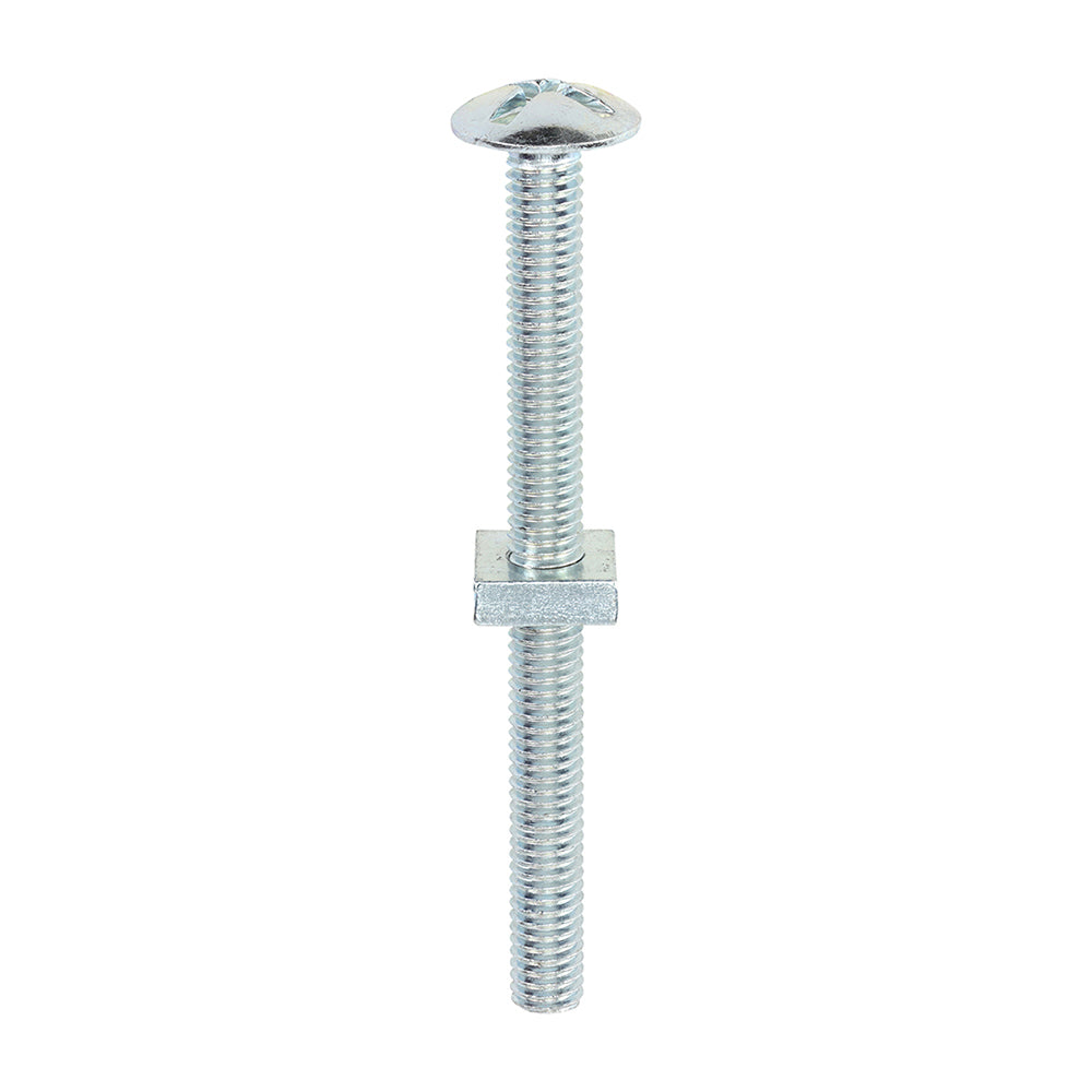 TIMCO Roofing Bolts & Square Nuts Silver - M6 x 70 - Image