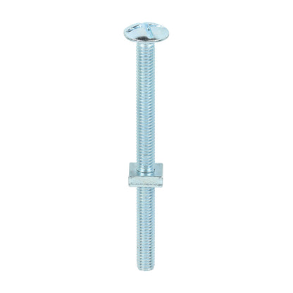 TIMCO Roofing Bolts & Square Nuts Silver - M6 x 80 - Image
