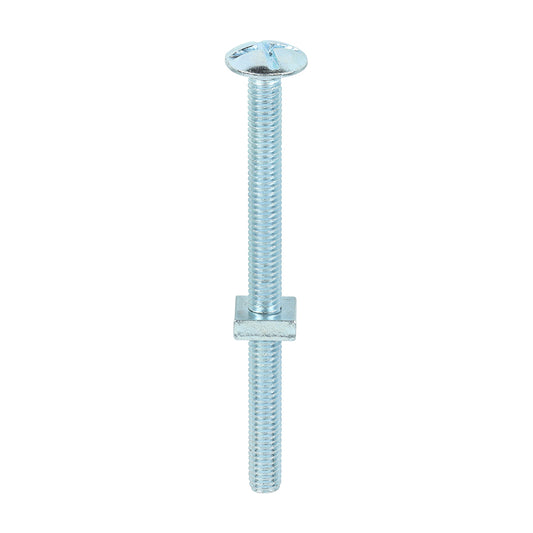 TIMCO Roofing Bolts & Square Nuts Silver - M6 x 80 - Image