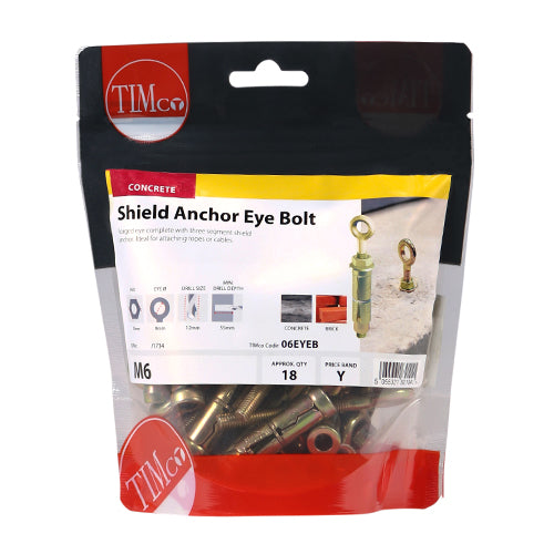 TIMCO Forged Eyes With Sheil Anchors Gold - M6 - Image