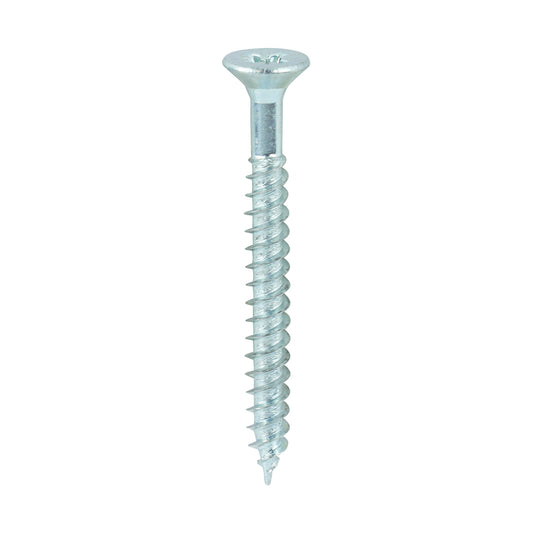 TIMCO Twin-Threaded Countersunk Silver Woodscrews - 7 x 1 1/2 - Image