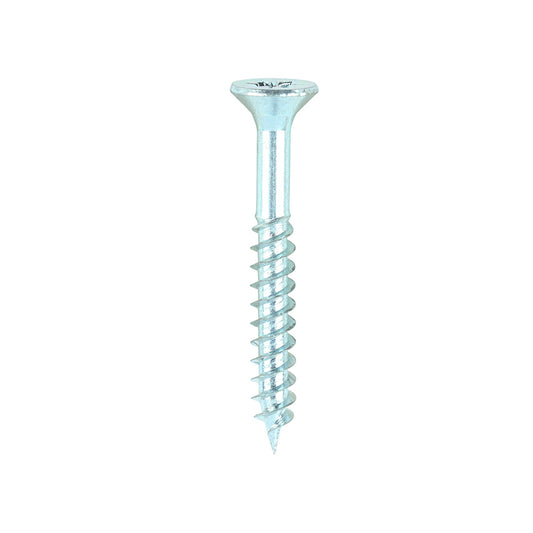 TIMCO Twin-Threaded Countersunk Silver Woodscrews - 7 x 1 1/4 - Image