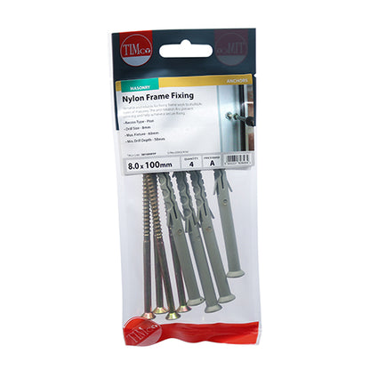TIMCO Nylon Frame Fixings - 8.0 x 100 - Image
