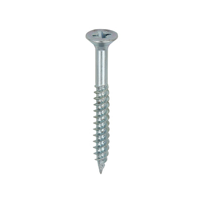TIMCO Twin-Threaded Countersunk Silver Woodscrews - 8 x 1 1/2 - Image