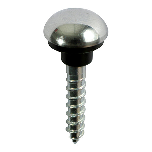 TIMCO Mirror Screws Dome Head Chrome - 8 x 1 1/4 - Image