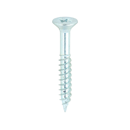 TIMCO Twin-Threaded Countersunk Silver Woodscrews - 8 x 1 1/4 - Image