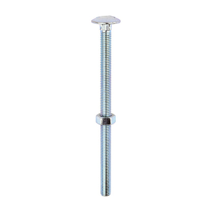 TIMCO Carriage Bolts DIN603 & Hex Full Nuts DIN934 Silver - M8 x 130 - Image