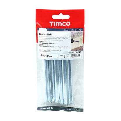 TIMCO Express Nails Silver - 8.0 x 130 - Image