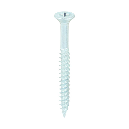 TIMCO Twin-Threaded Countersunk Silver Woodscrews - 8 x 1 3/4 - Image