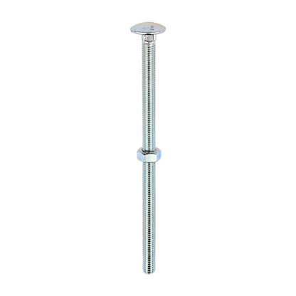 TIMCO Carriage Bolts DIN603 & Hex Full Nuts DIN934 Silver - M8 x 150 - Image